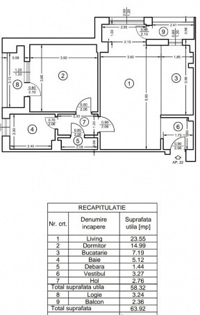 Apartament 2 camere | 64mp | Parcare subterana | CityLights Pipera