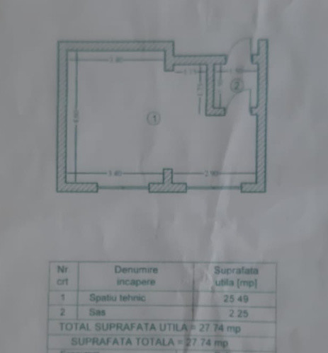 Spatiu Tehnic - Birou | 27mp | Cavar Residence - Berceni