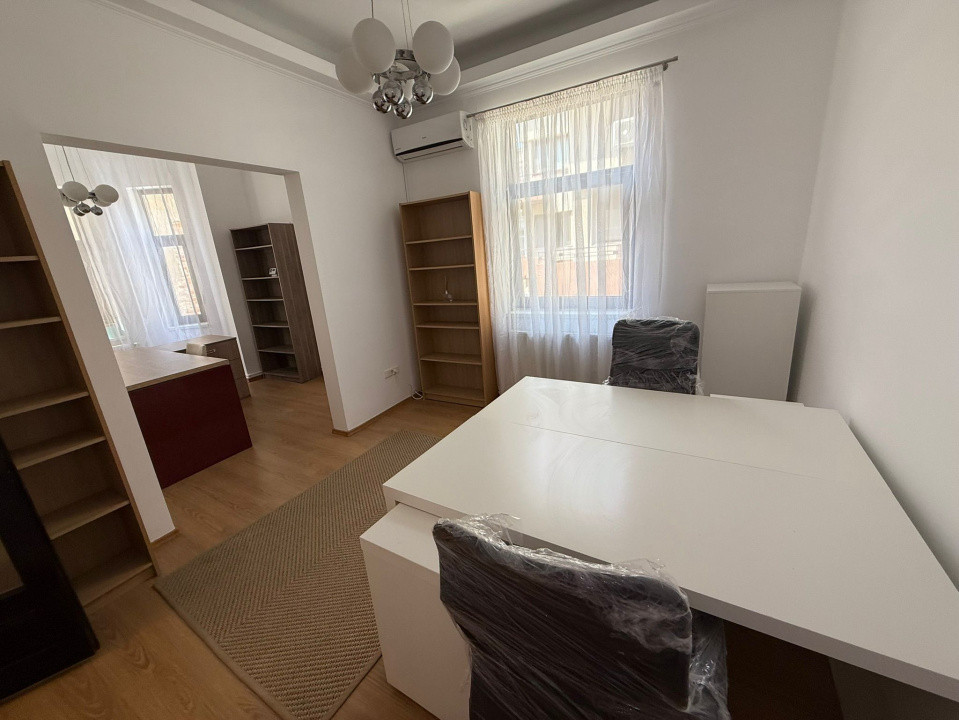 Apartament 3 camere amenajat pentru birou | Zona Cismigiu – Sala Palatului
